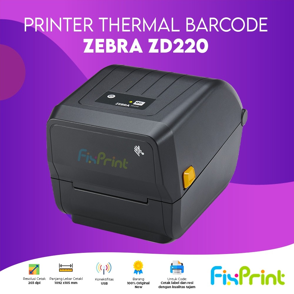 Zebra ZD220 Printer Original Barcode Thermal Label USB Only New Transfer Label Printer Barcode New Z