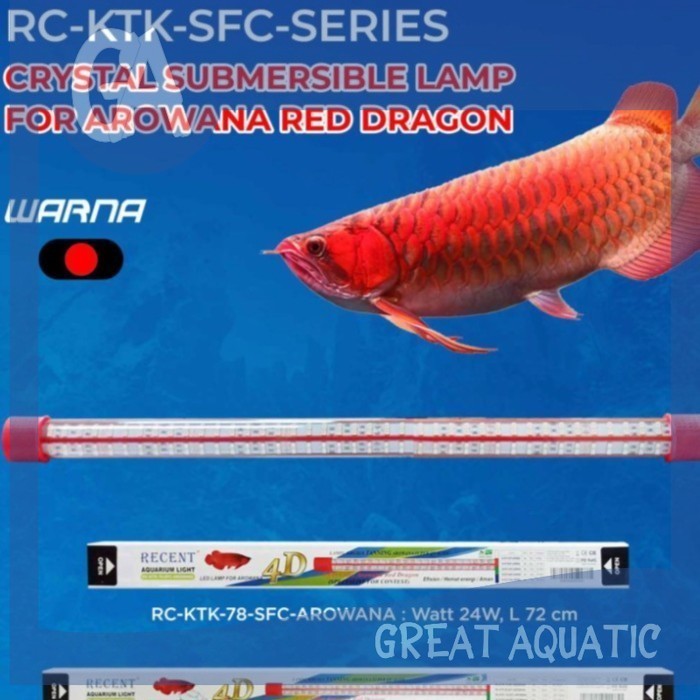 Lampu aquarium tanning for contest arwana red LED RECENT KTK 58 78 98 118 148 178 SFC ARWANA RED 4 D
