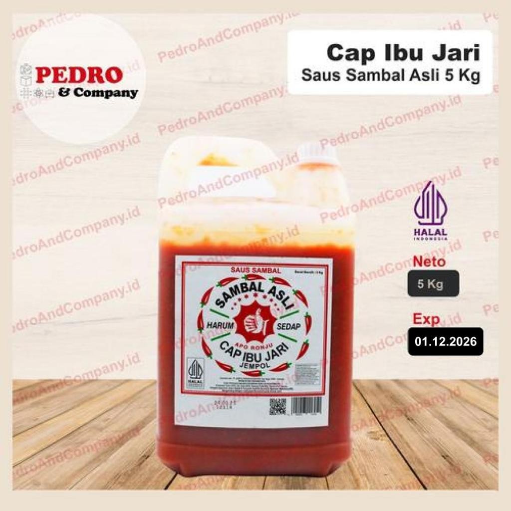 

Sambal asli cap ibu jari jempol 5 kg - chili sauce saus sambal jerigen