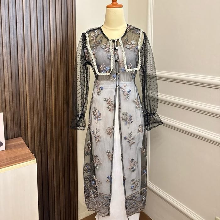 Candy Outer Brukat Kondangan - Hitam