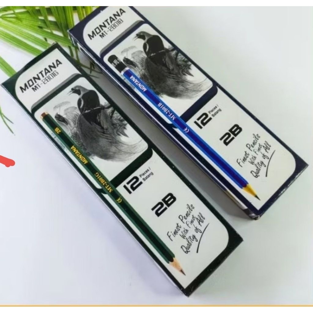 

DISKON (12pcs) Pensil 2B Murah / Pencil 2B Biru Hijau