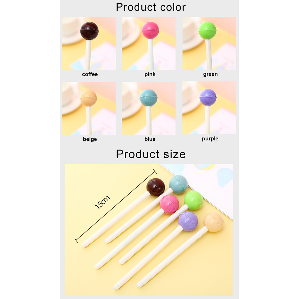 

Japanese Pretty Kawaii Lollipop Candy Gel Pen Cute Blue Stationery School Supply Kawai Stationary Office Accessory Lovely Thing