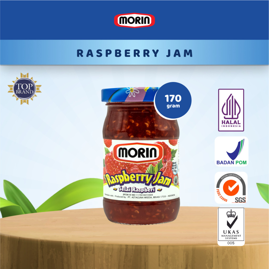

Terlaris Morin Selai Raspberry - All Size 170 gr 330 gr - Selai Buah Rasberi