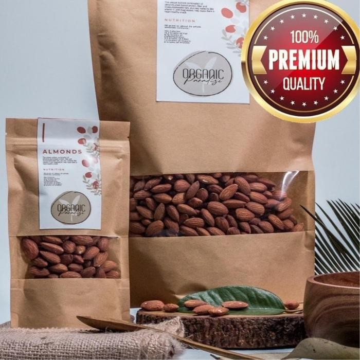 

f z e Kacang Almond Panggang 1 Kg / Roasted Almond USA 1 Kg Organic Paradise - ORIGINALNG