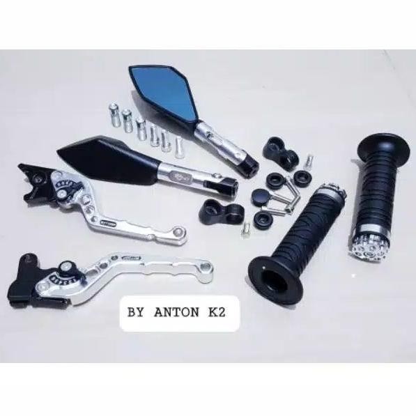 SPION TOMOK CNC PAKET 3 ITEM VARIASI MOTOR MX KING/JUPITER MX KING 150 - Silver, Mx king 150