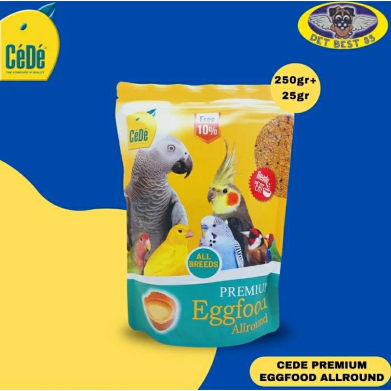 

Cede Premium EggFood Allround 275gr Cede EggFood All Bird Pakan Burung Cede Canaries-Finch-Parakeet-Parrot-Budgies
