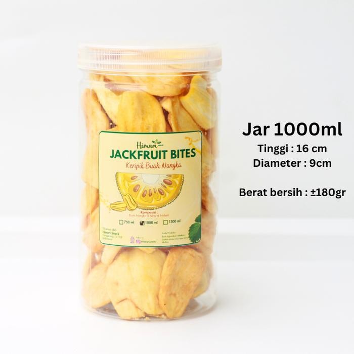 

Himari Keripik Buah Nangka Kering Asli Produk Lokal Cemilan Sehat Kemasan Jar 1000-1300ml - Toples 1000ml