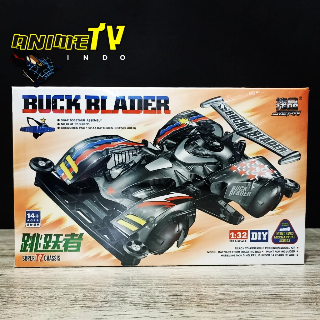 Rep Tamiya Mini 4wd BUCK BLADER Merk Jiepin / Jeipin Super TZ Chassis