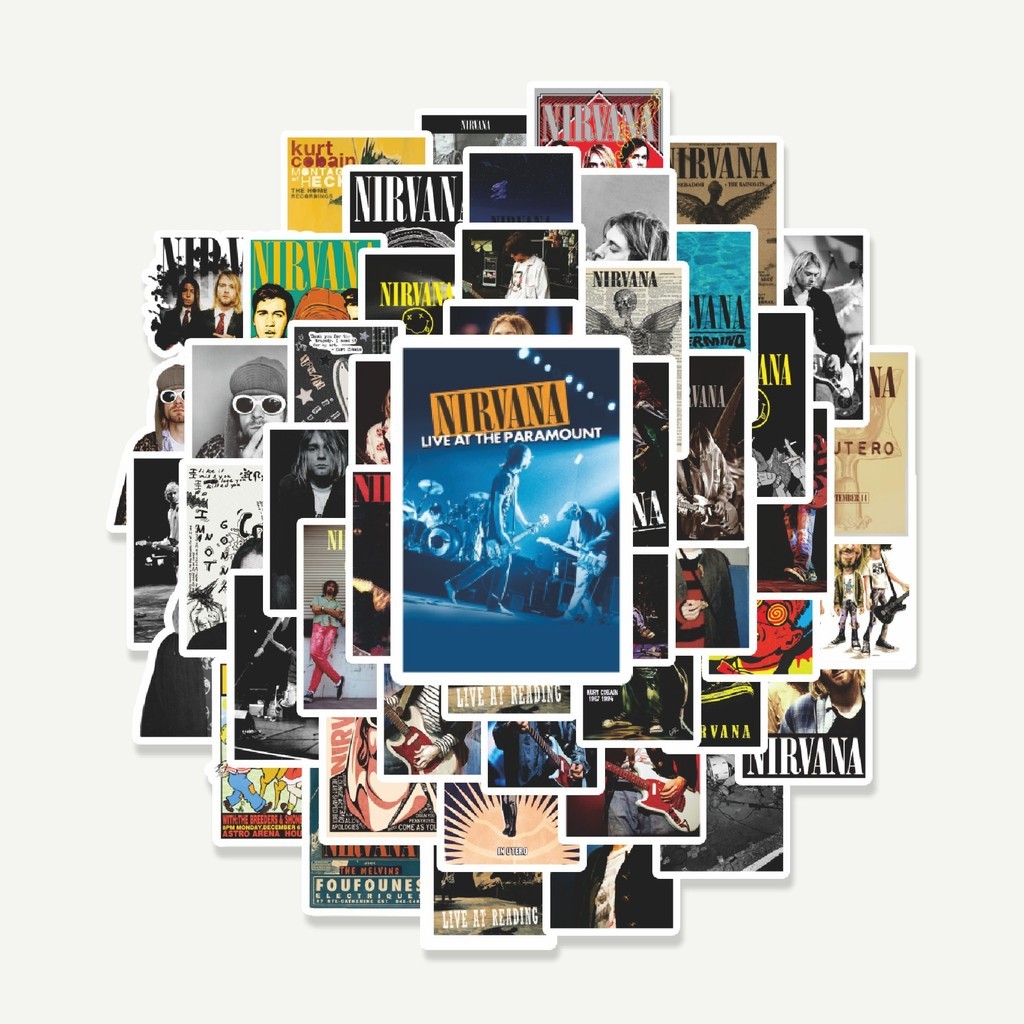 

Sticker Pack Stiker Poster Album Band Nirvana | Sticker TUMBLR | Stiker LAPTOP KOPER HELM