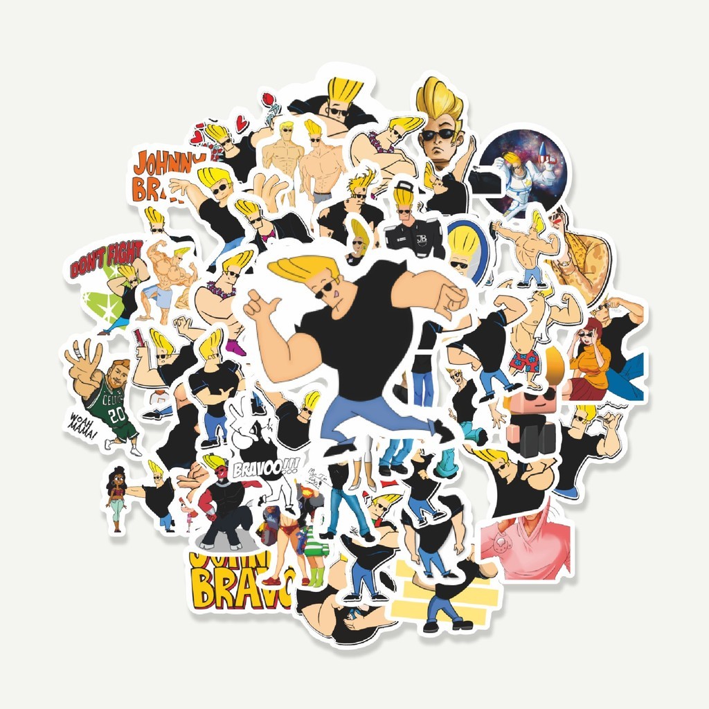 

Sticker Pack Sticker Kartun Johnny Bravo Sticker | Sticker TUMBLR | Stiker LAPTOP KOPER HELM