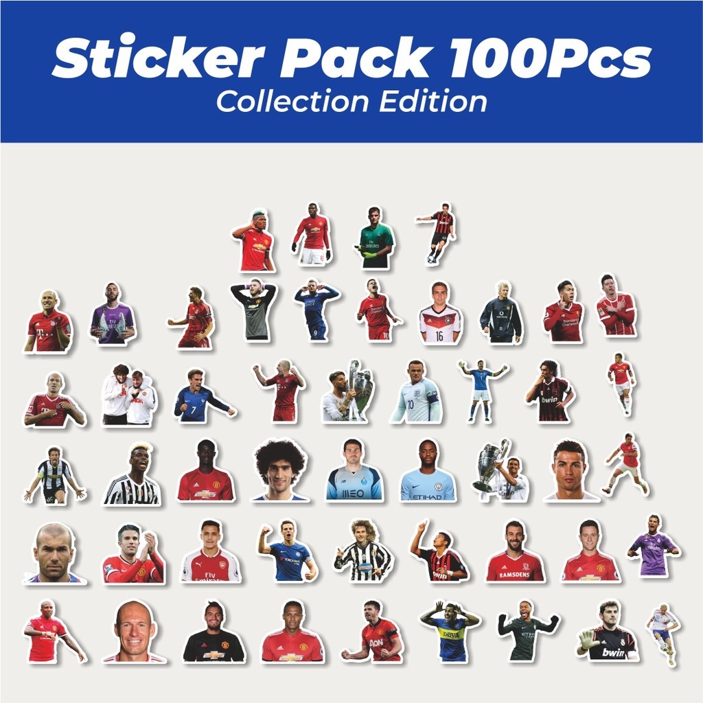 

Hot Stiker Club Football/Sepak Bola 4 Lucu Anti Air Stikers Berperekat Waterproof Sticker Decal Buat Motor Helm Buku Journal Koper Casing HP Laptop Botol Minum