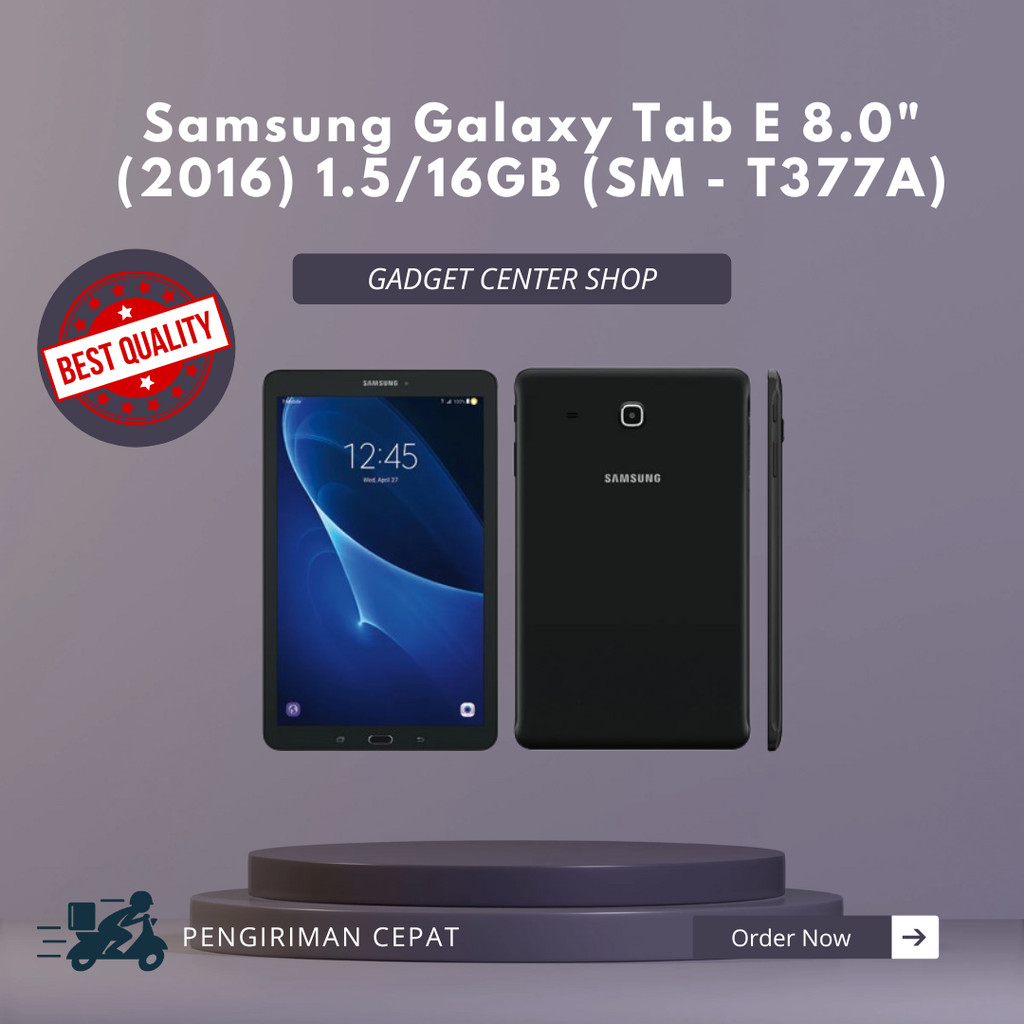 Samsung Galaxy Tab E 8.0" (2016) 1.5/16GB ( SM - T377A) Second WIFI ONLY | GADGET CENTER