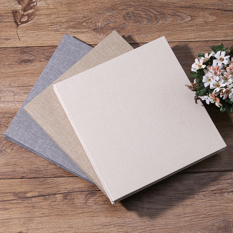 

Linen Cover 16 inches Laminating DIY Photo Storage Album Self-adhesive Adhesive Family Anniversary Wedding Children Growth Photo