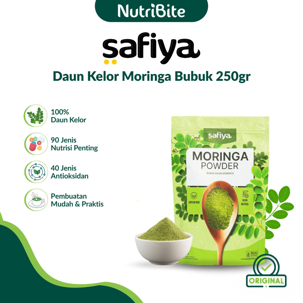 

Safiya Daun Kelor 250 Gr Moringa Bubuk 100% Murni Premium