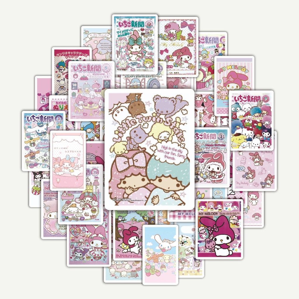 

Sticker Pack Stiker Sanrio Comics Magazine | Sticker TUMBLR | Stiker LAPTOP KOPER HELM