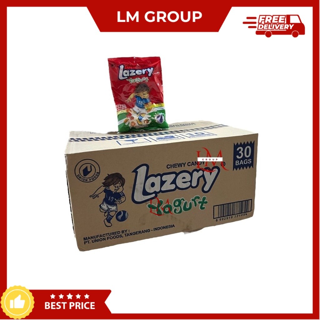 

[1 DUS] Permen Lazery Yogurth Isi 30 Pack @40pcs x 100gr