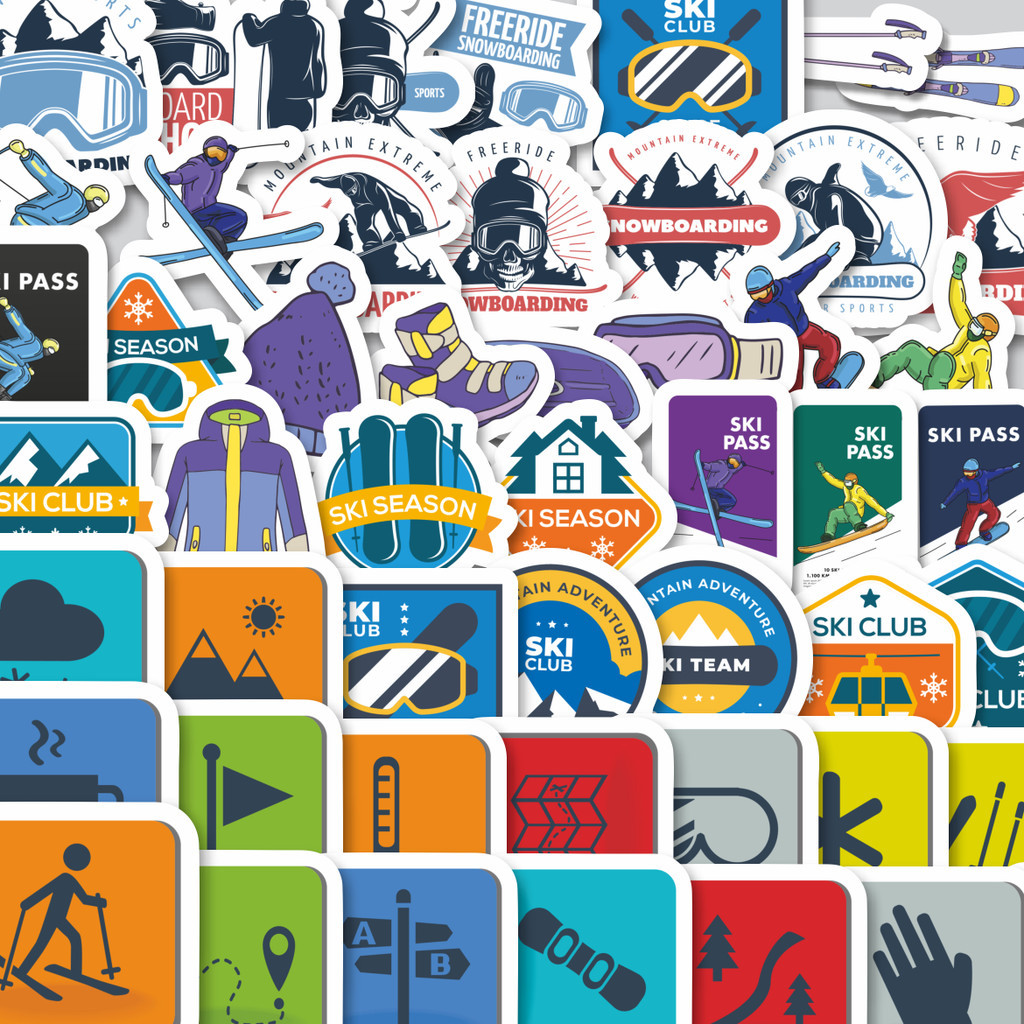 

Stiker Cutting Pack Ski Salju Gunung Stikcers Isi 100Pcs Series Aesthetic Lucu Keren Untuk Koper Bahan Vynil
