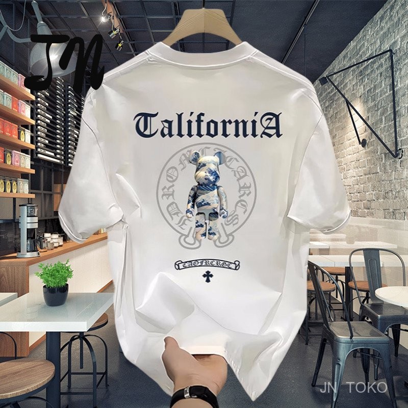 JN T Shirt Pria baju kaos pria kaos cowok kaos  ChromeHearts Little Bear T Shirt Pria baju kaos pria
