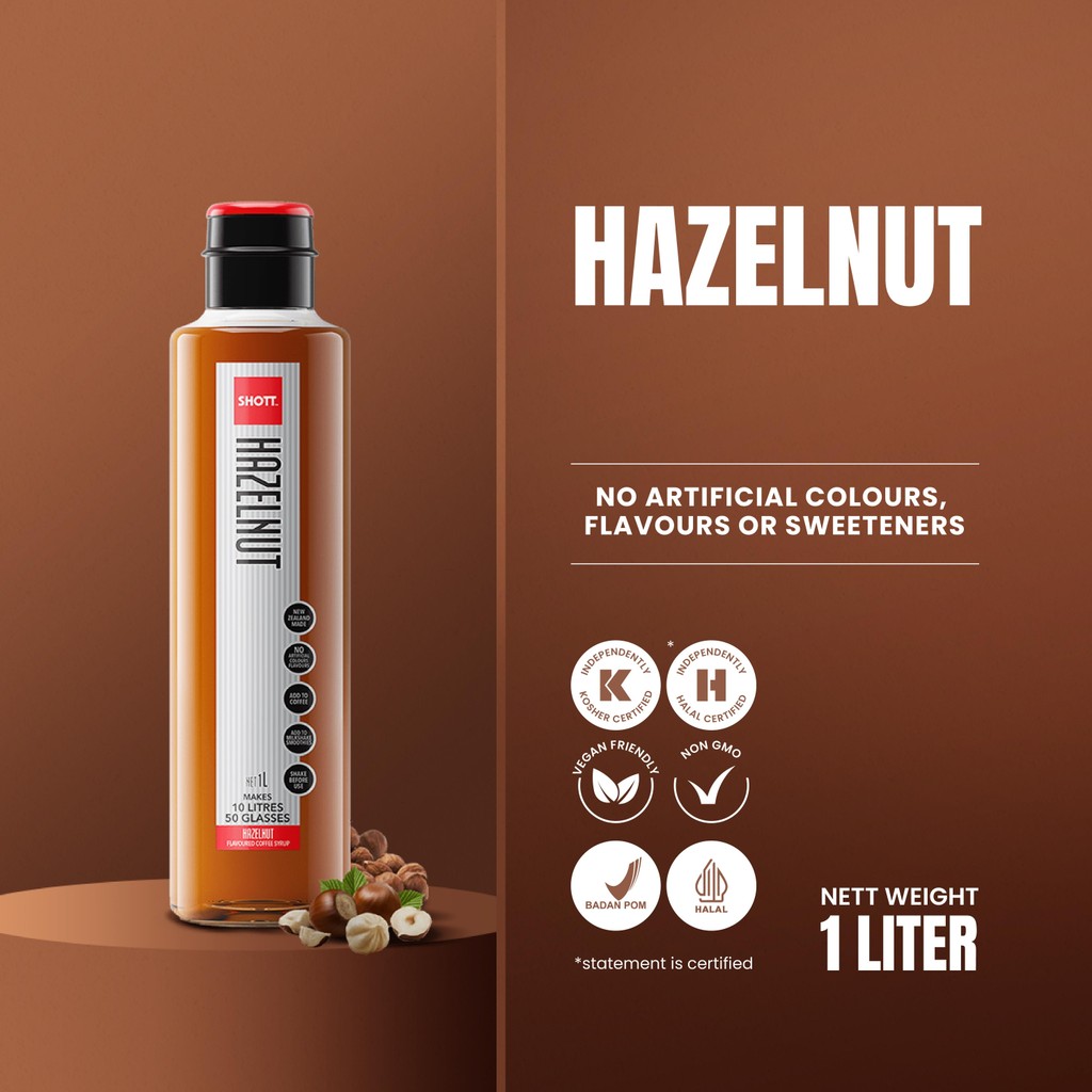

SHOTT Hazelnut Syrup Sirup Hazelnut 1L