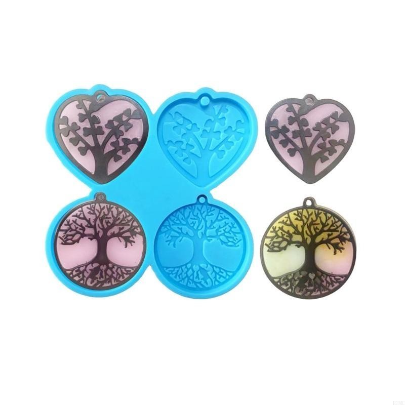 

R3MC Life Tree Resin Earrings Mold Silicone Epoxy Earring Molds Hollow Butterfly Pendant Keychain Molds Ornament DIY Crafts