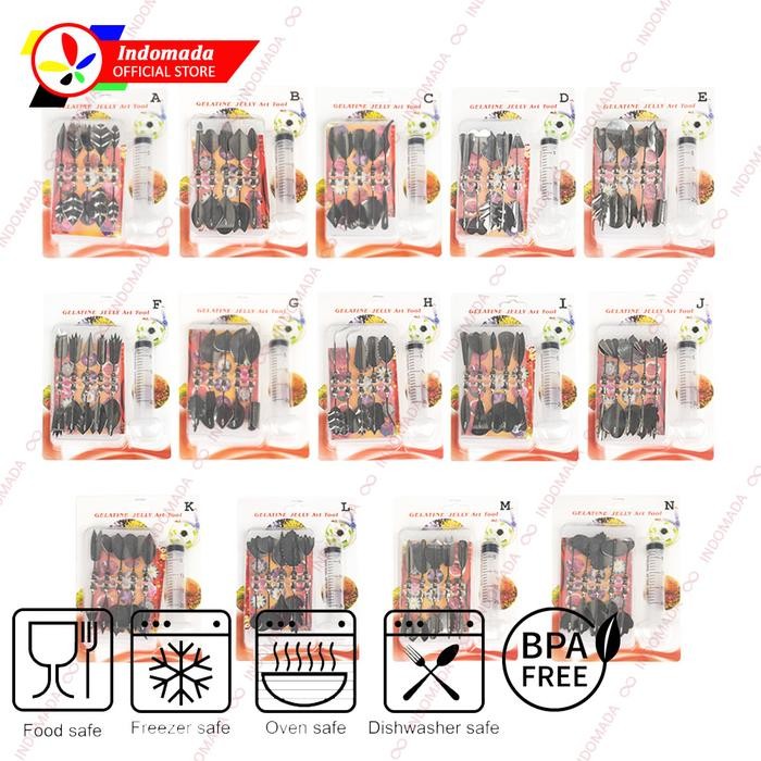 3D Art Jelly Tools / Art Pudding Tools/art Jelly Puding Suntikan 10 bh - Model A