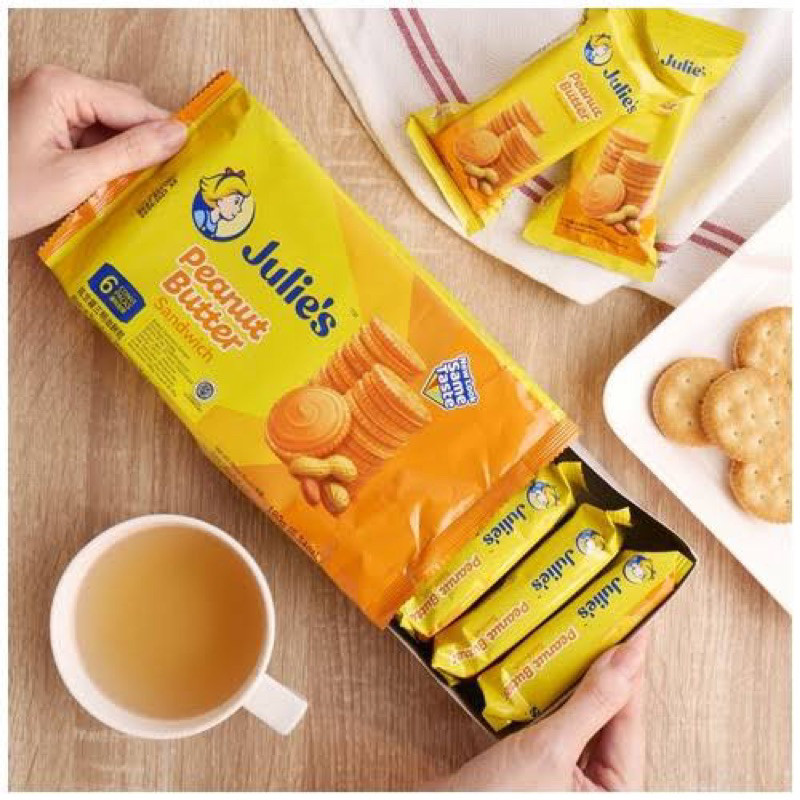 

Julies Peanut Butter 120gr / Biskuit Kacang Julies 1 Bungkus isi 4 pack (1 bungkus)