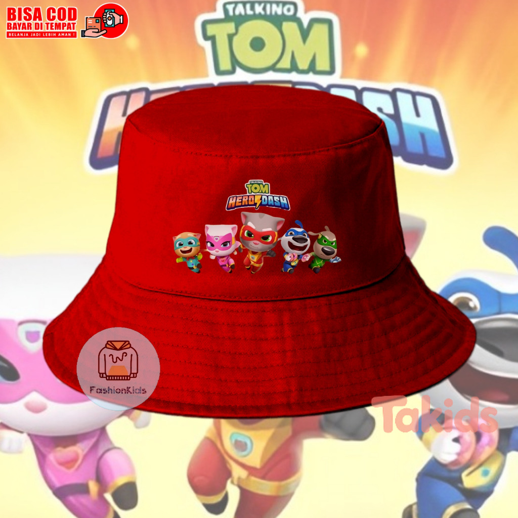 Topi Bucket Anak Talking Tom Hero Dash