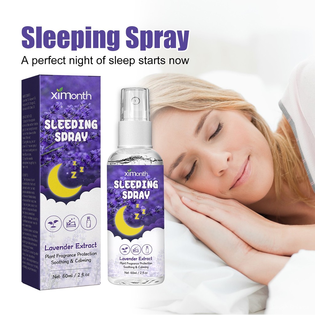 Ximonth Lavender Sleep Spray Relieve Anxiety Relax Body and Mind Help Sleep Peace of Mind Sleep Spra