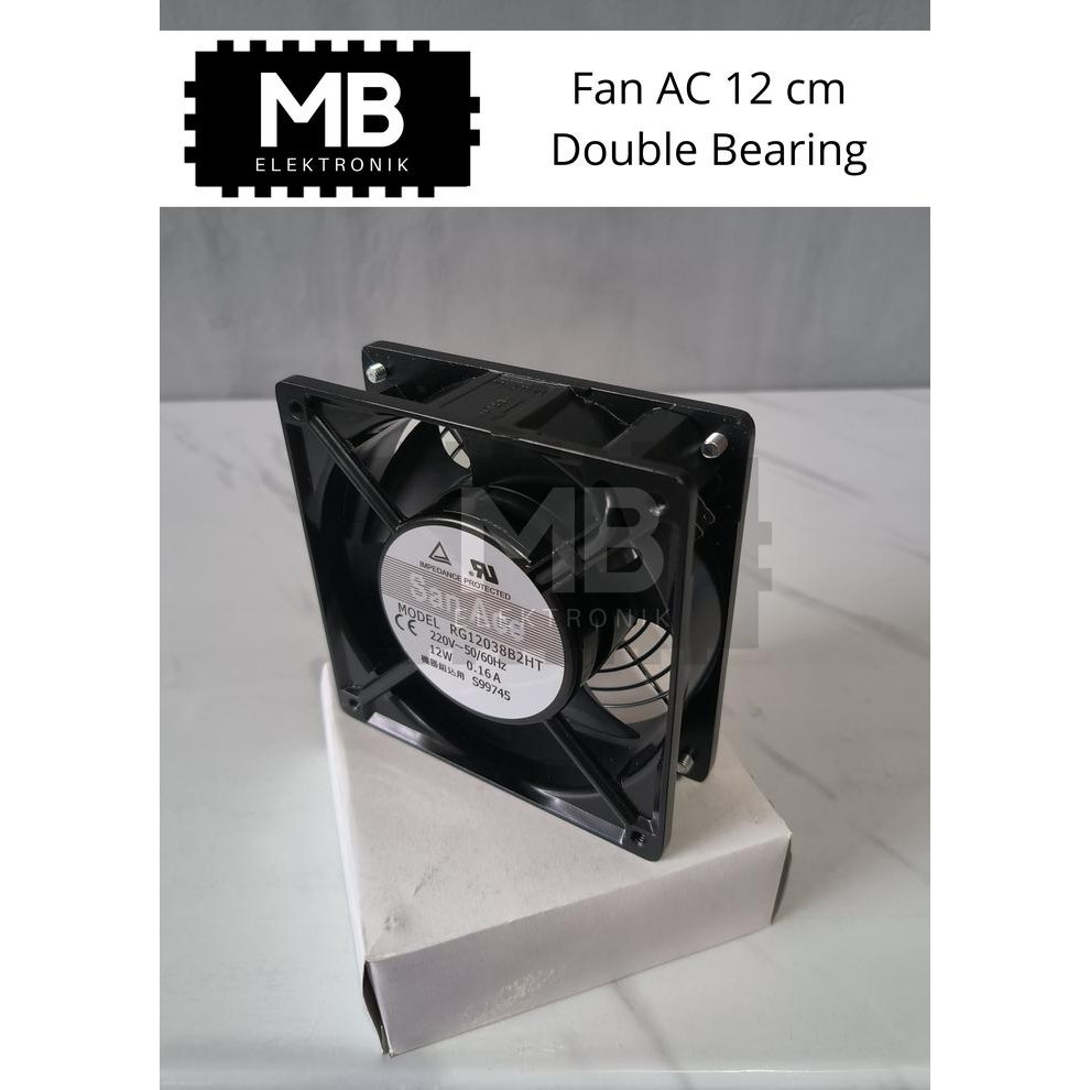 Kipas AC 12cm Double Bearing 220V Fan Cooling 12x12