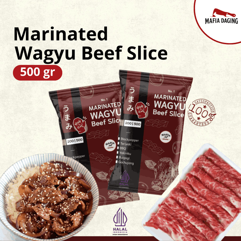 

[Mafia Daging] Marinated Wagyu Beef Slice - 500 g