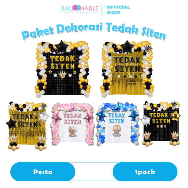 Paket Dekorasi Balon Tema Tedak Siten  (PD272)