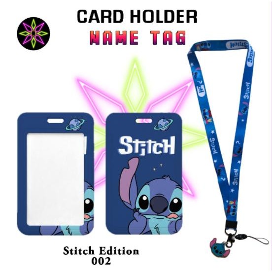 

Kalung Holder Kartu Lucu Karakter Stitch/ ID Card Holder Name Tag Lanyard - Stitch Funny