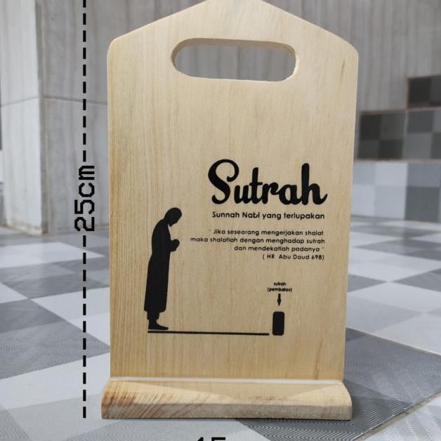 

sutrah / sutroh / pembatas shof sholat 25x15cm non finishing - 25x15 POLOS
