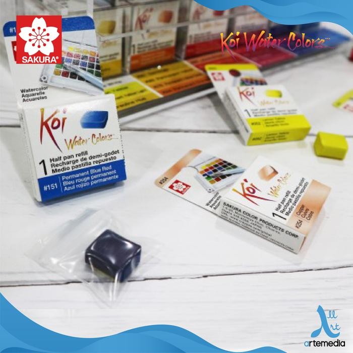 

Cat Air Sakura Koi Watercolor Half Pan Refill - 01 - IVORY BLACK