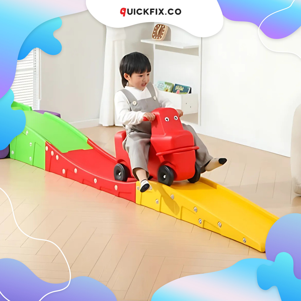 Mainan Mini Roller Coaster Anak – Wahana Playground Indoor | QUICKFIX