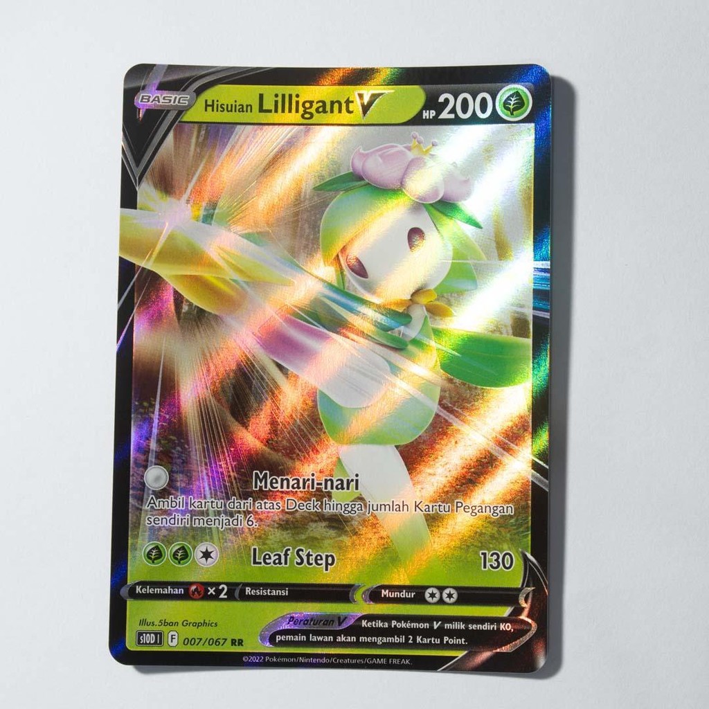 Hisuian Lilligant V RR 007/067 S10D Pengamat Waktu Kartu Pokemon TCG Original Indonesia