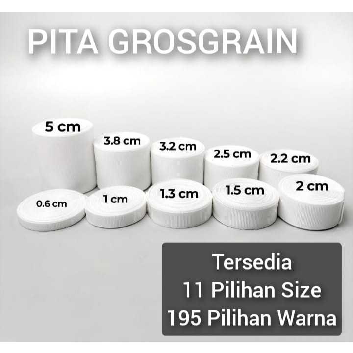 

Roll Kecil 5 Meter - Pita Grosgrain Import Premium Harga per 5 Meter