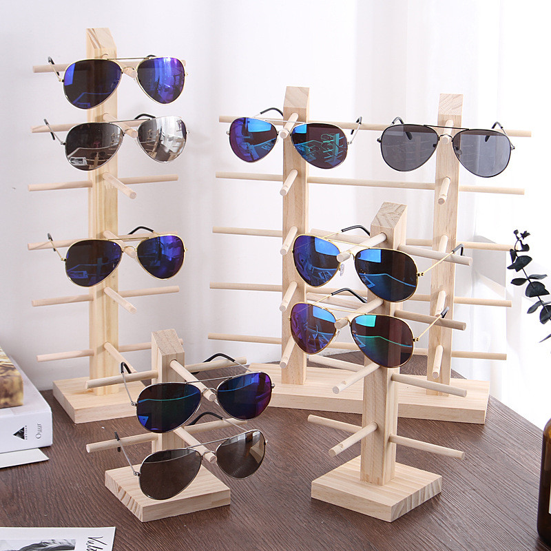 

Multi Layers Wood Sunglass Display Racks Shelf Eyeglasses Show Stand Jewelry Holder for Multi Pairs Glasses Showcase Women WJ519
