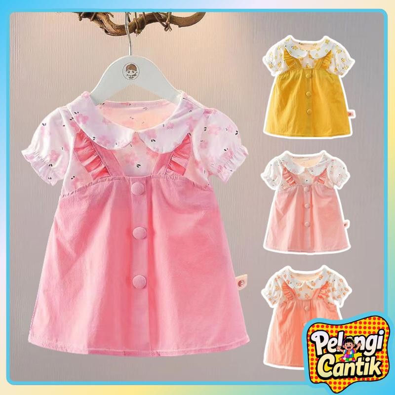 Uisa 6 Bulan - 3 Tahun Dress Anak Perempuan Bunga Dress Bayi Baju Anak Bayi Perempuan Gaun Anak Pere