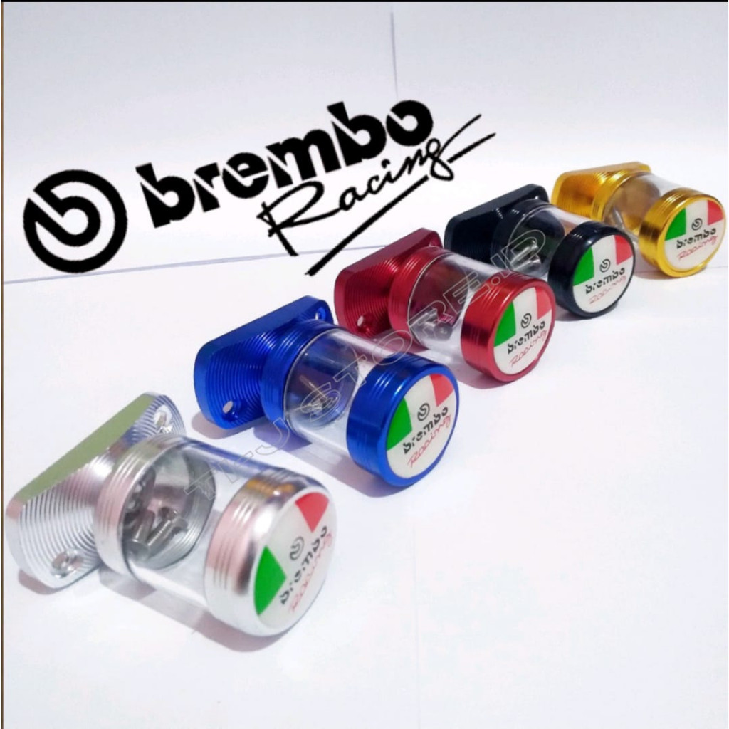 Tutup minyak rem Tabung minyak Rem Kaca & transparan model stempel brembo Mio , Beat , Nmax , Pcx , 
