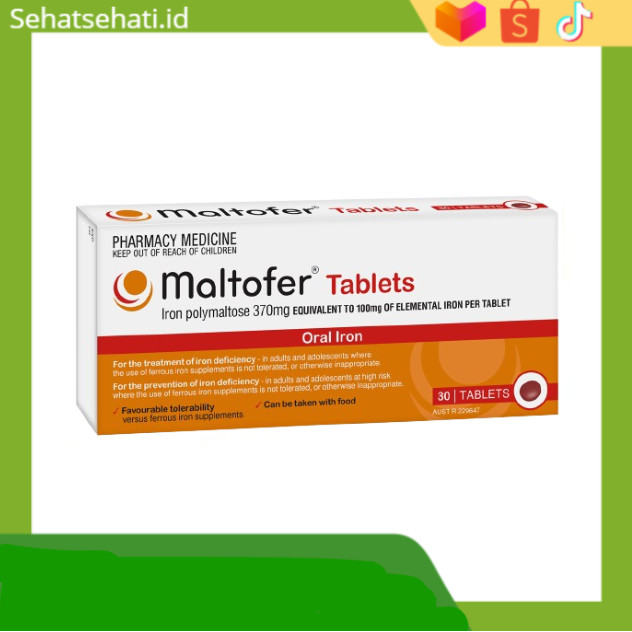 Maltofer Tablet Kunyah - 30 Tablet suplemen zat besi