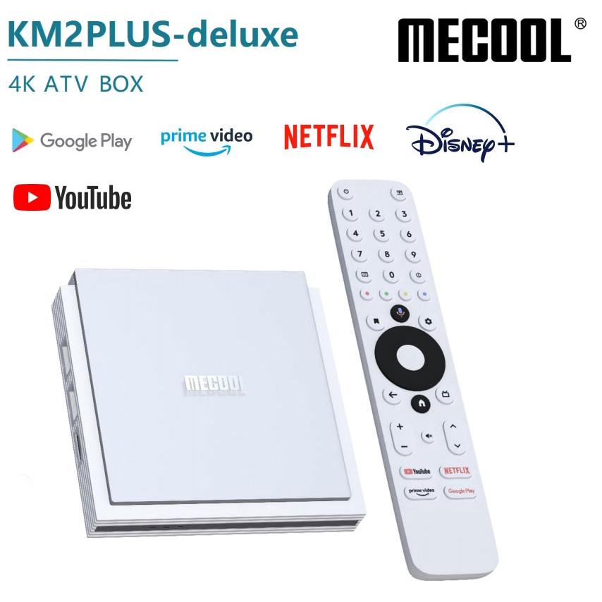 MECOOL KM2 PLUS DELUXE Netflix 4K Android 11 Certified TV BOX Google TV Dolby Vision 4GB DDR4 32GB 1