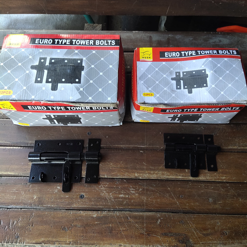 Grendel Overvale/Grendel Hitam super Tebal/Grendel Overpal/Slot Kunci pintu jendela besi Tebal Hitam