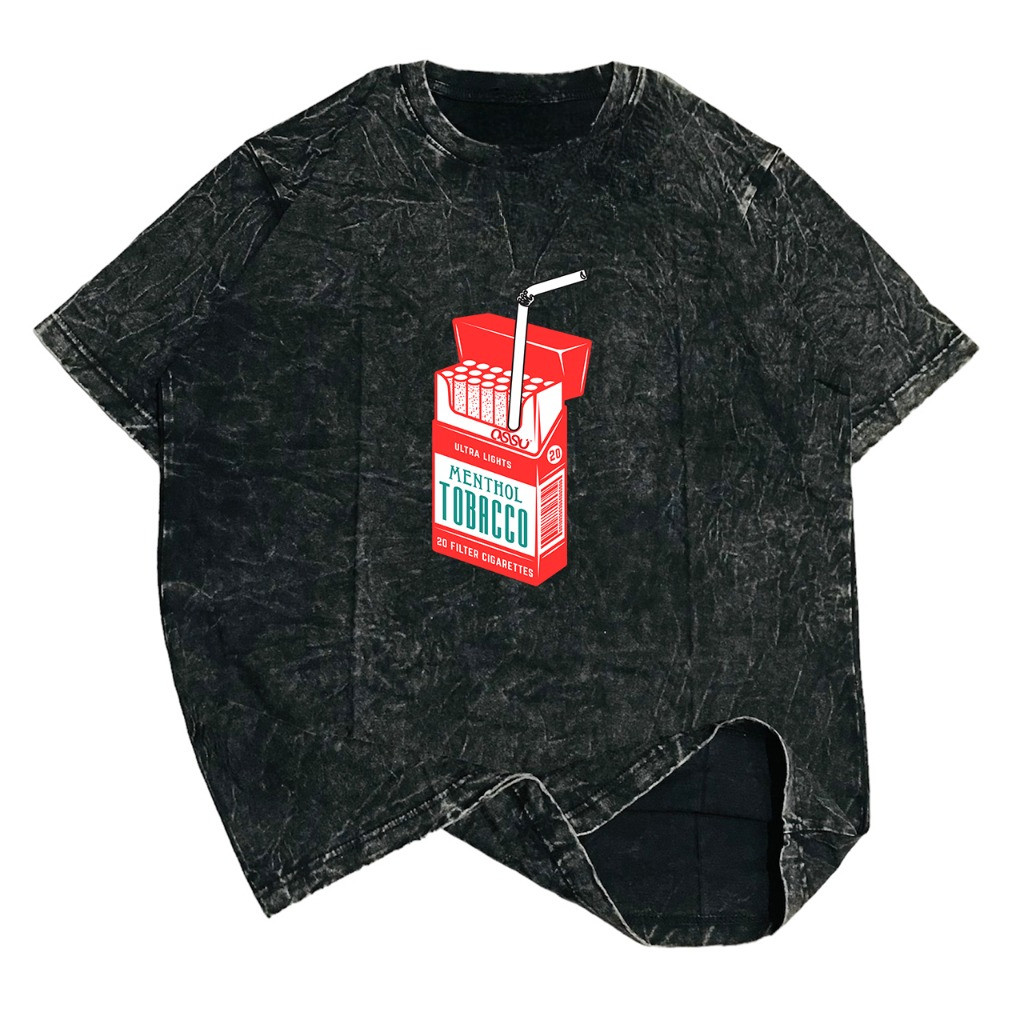 kaos vintage terbaru 2025 | Kaos Oversize Unisex Premium | Desain Kotak Rokok Menthol Tobacco Retro 