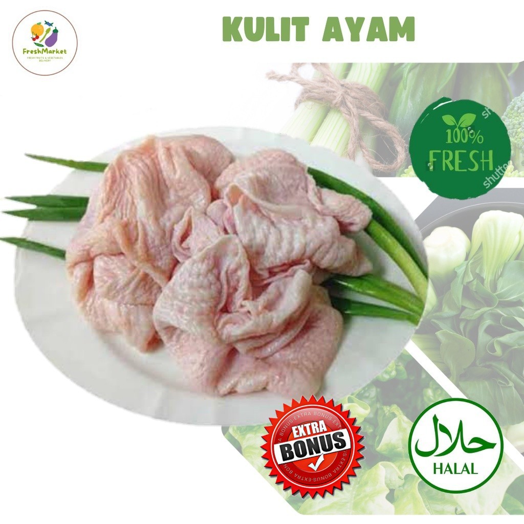 

Kulit Ayam Mentah Bersih Segar 500 Gram Sayurinstant