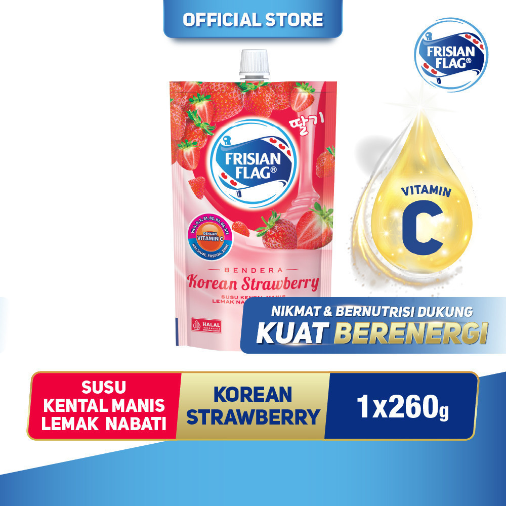 

Frisian Flag Bendera Kental Manis Korean Strawberry Pouch 260g - 1 pcs