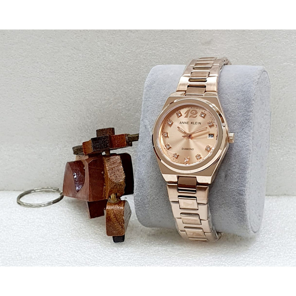 TERLARIS Fashion Jam Tangan Wanita ANNE KLEIN 9202 Rantai FREE TAS