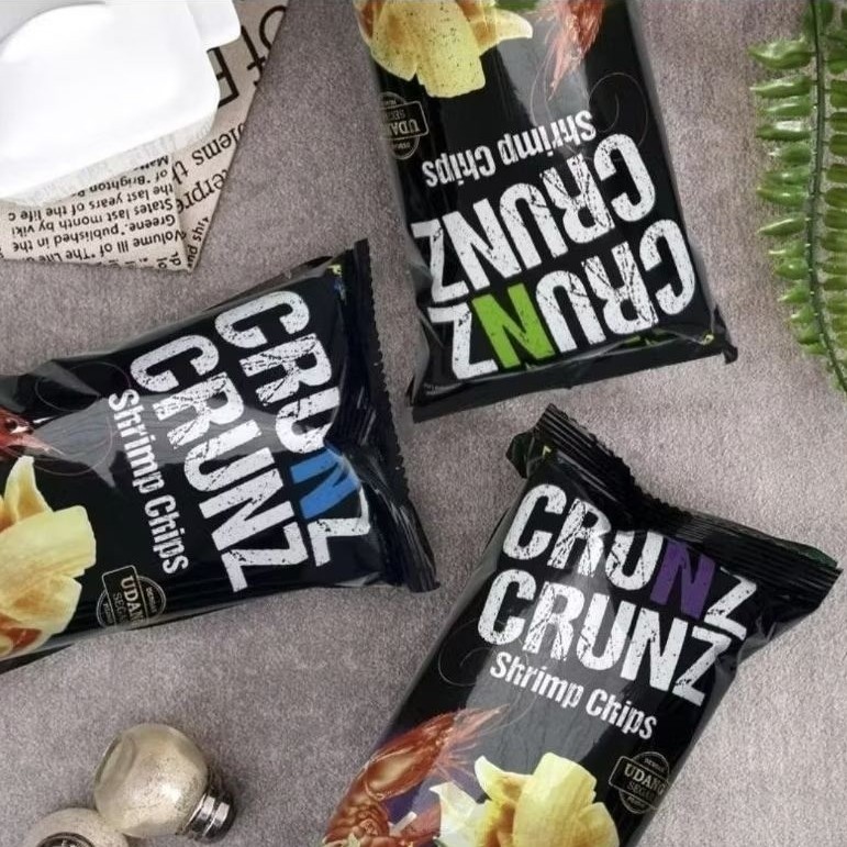 

CRUNZ SHRIMP CHIPS/CRUNZ KERIPIK UDANG 1 PAK ISI 5 BUNGKUS