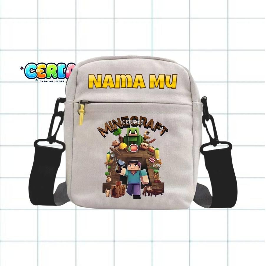 Tas Selempang Mini Mengaji Sekolah Anak Tas Waistbag Mengaji Sekolah  Anak Motif Minecraft Lego Game