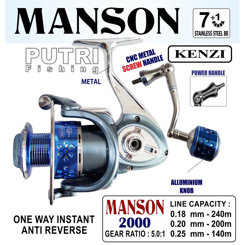 REEL KENZI MANSON 2000 3000 POWER HANDLE HX